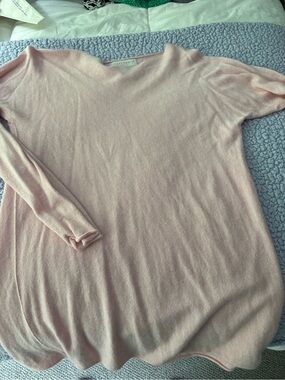 Bianco&Blu Women's Scoop Neck Sweater - Light Pink